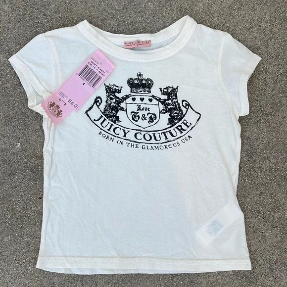 Juicy Couture アニバーサリー Tシャツ ホワイト Amazon.com: Juicy Couture Girls' 2-Pack Short Sleeve Graphic